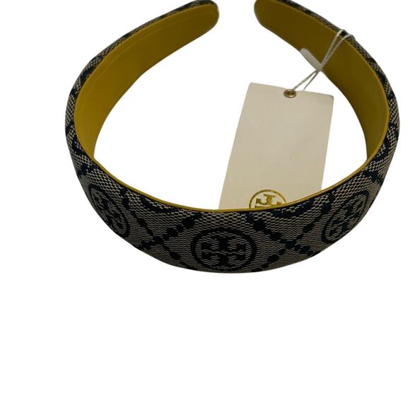 Tory Burch Blue & Tan Logo  Patterned Headbands NWT - Picture 4 of 6